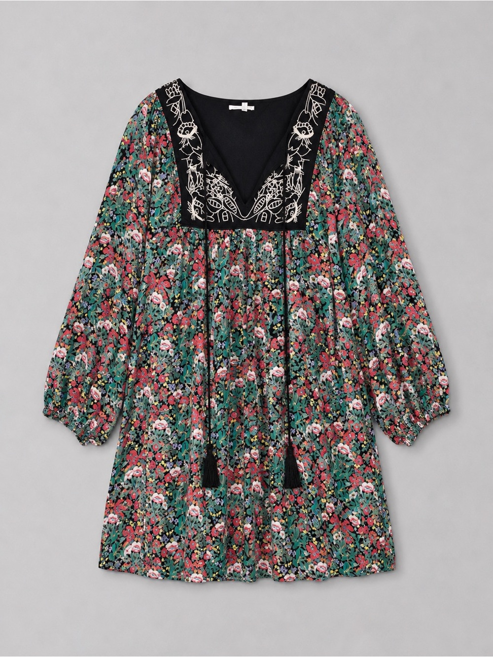 Anthropologie Floreat Floral Bohemian Dress Small Cottage Fairy Grunge Prairie